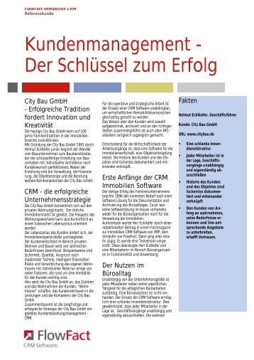 Kundenmanagement - Der Schlüssel zum Erfolg - FlowFact AG