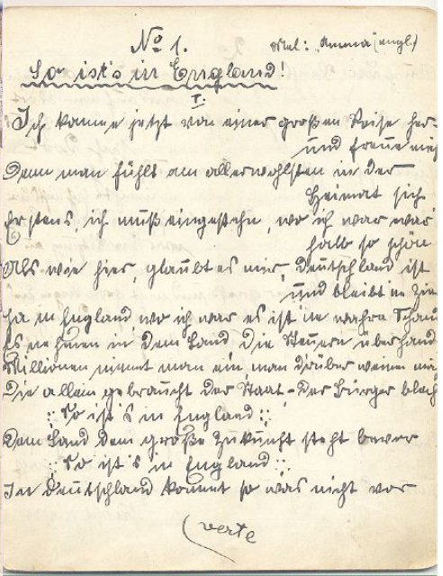 Original handgeschriebenes Liederheft Ostermanns von 1906