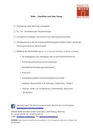 Miete - Checkliste nach dem Umzug - Marlies Muhr Immobilien GmbH