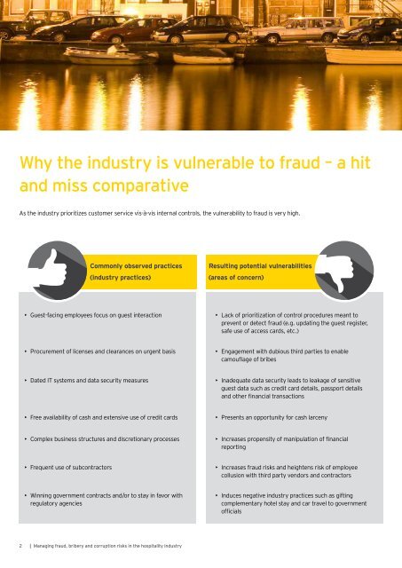 Managing fraud bribery and corruption risks in the hospitality industry