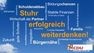 Stuhr erfolgreich weiterdenken! - Unser Programm für die Gemeinde Stuhr 2016 - 2021