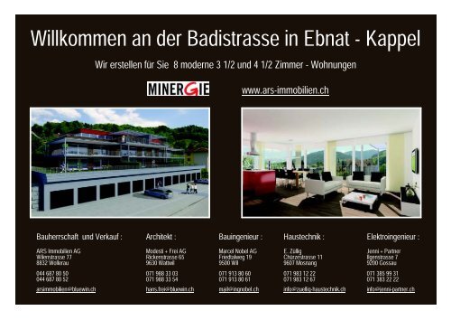 Verkaufsdokumentation Badistrasse Ebnat Kappel