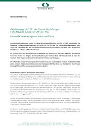 Geschäftsergebnis 2011 und personelle Veränderungen