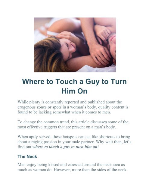 Man touch woman body in bed