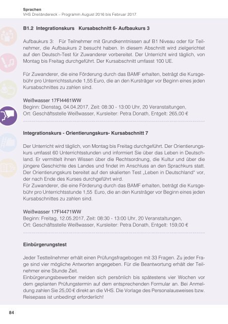 Programmheft Herbstemester 2016