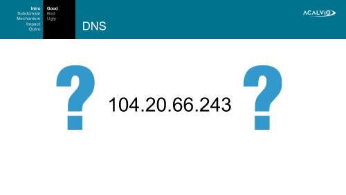 Dark Side of the DNS Force