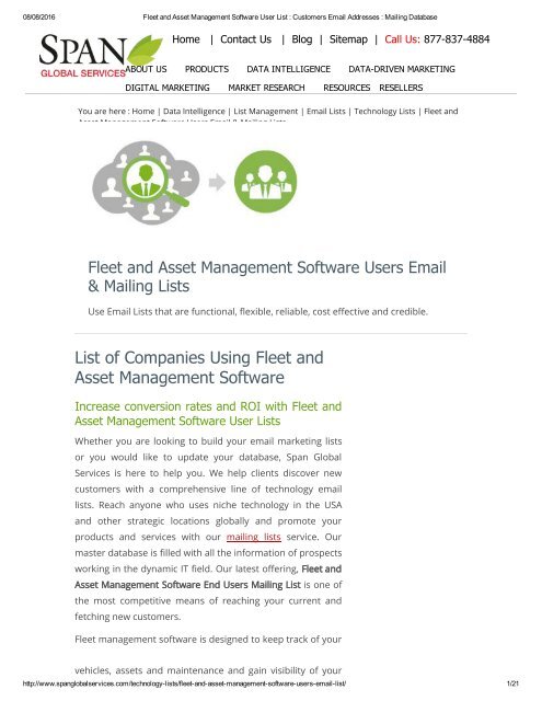 Thinking of taking your business to the next level? Reach us for the most detailed Fleet and Asset Management Software using companies’ List!