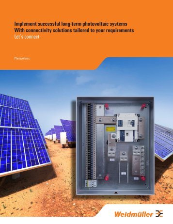 Weidmuller Solar Combiner Brochure