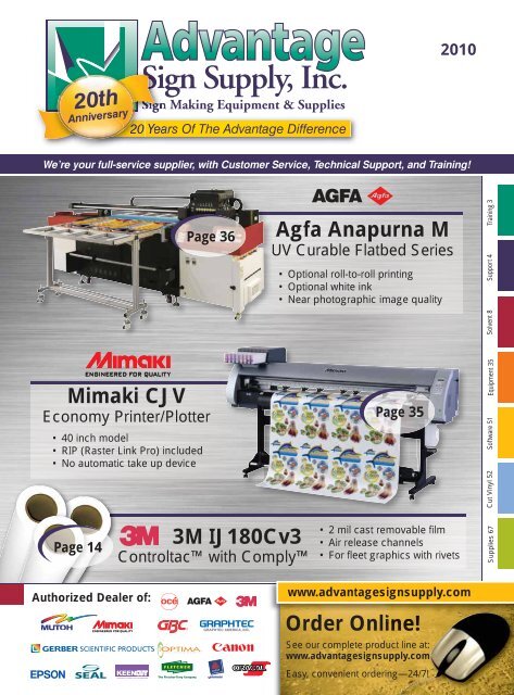 Mimaki CJV Order Online! ine! Agfa Anapurna M - Advantage Sign ...