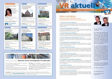 im Markt der vielen Chancen! - VR-Bank Gerolzhofen eG