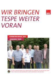 Wahlbroschüre Gemeinde Tespe