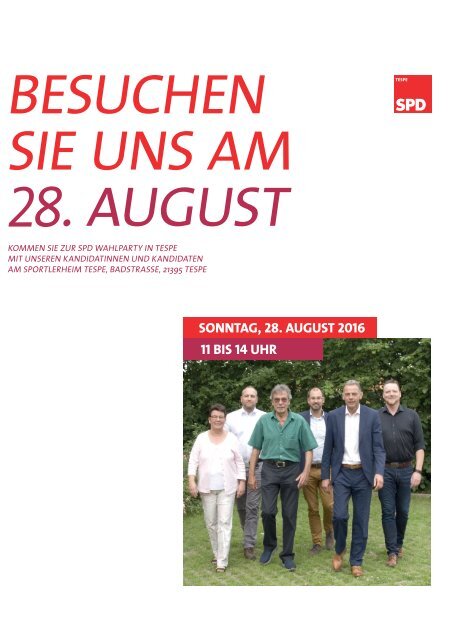 Wahlbroschüre Gemeinde Tespe