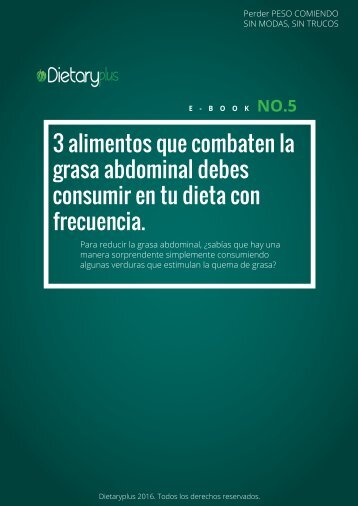 3 ALIMENTOS PARA ELIMINAR LA GRASA ABDOMINAL