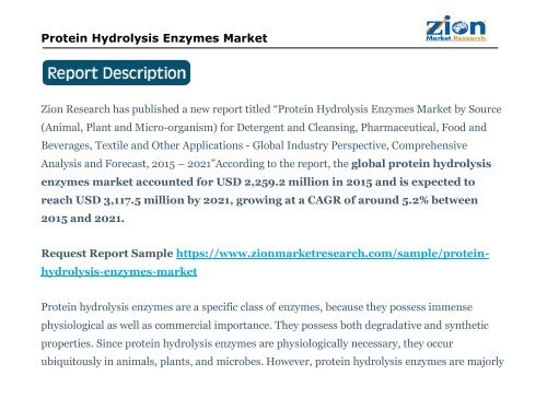 Protein Hydrolysis Enzymes Market