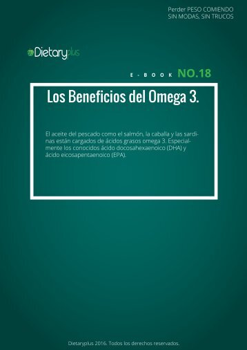 Dietaryplus. LOS BENEFICIOS DEL OMEGA 3