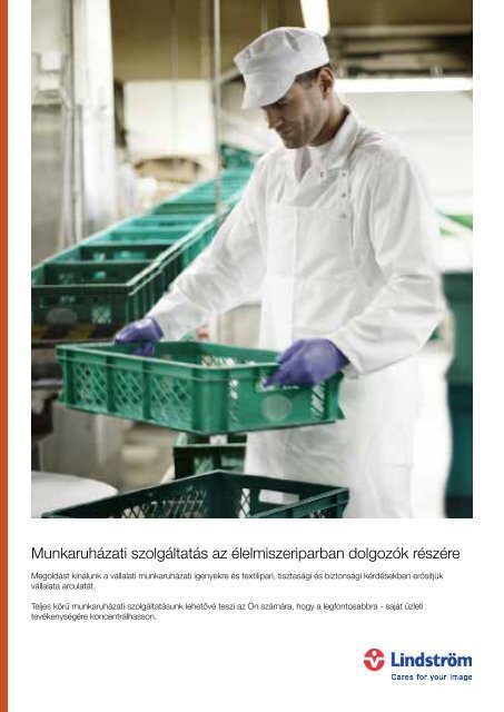 Munkaruházati szolgáltatás az élelmiszeriparban dolgozók részére