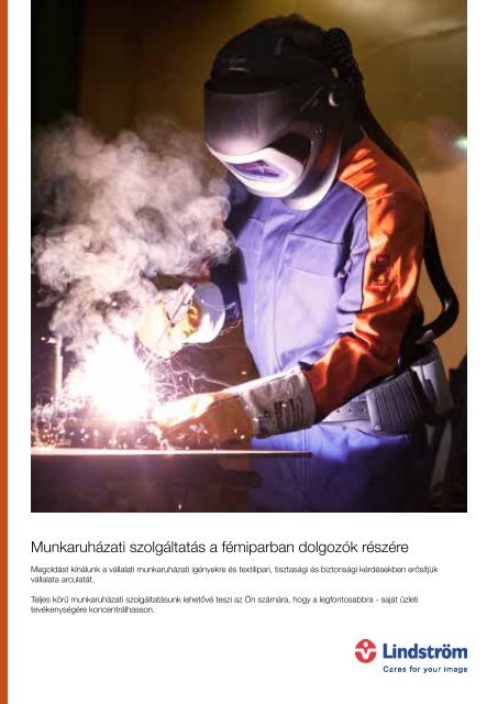 Munkaruházati szolgáltatás a fémiparban dolgozók részére