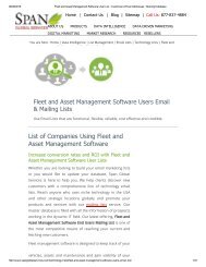 Get Fleet and Asset Management Software User Lists from Span Global Services