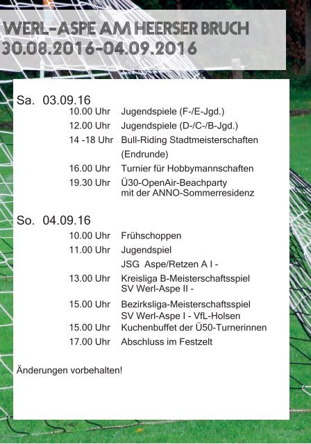 97. Sportwerbewoche SV Werl-Aspe 2016