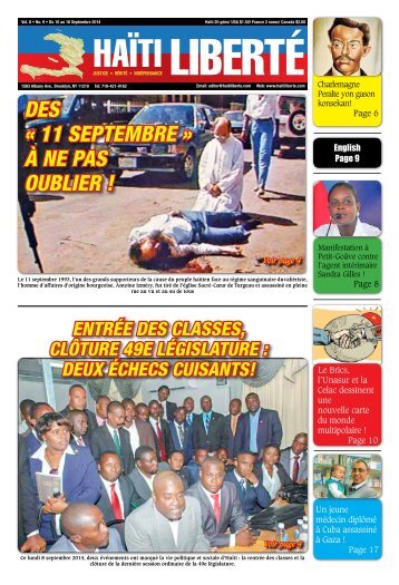 Haiti Liberte 10 Septembre 2014