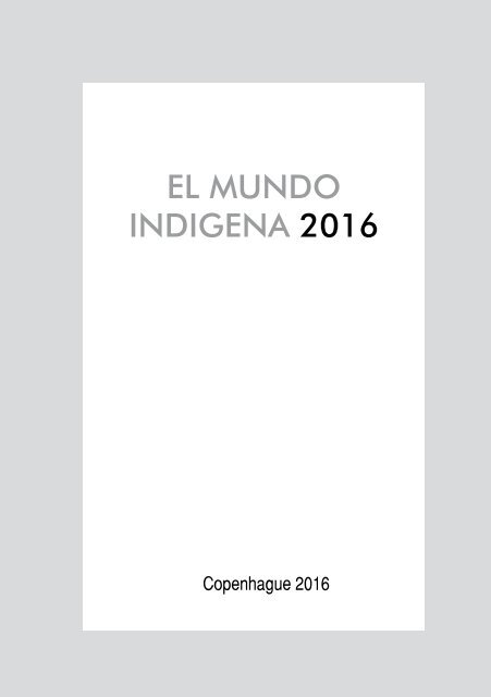 EL MUNDO INDIGENA 2016