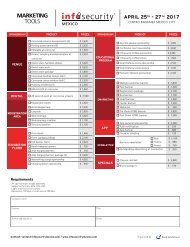 Infosec Mexico 2017_Rate Card_USD