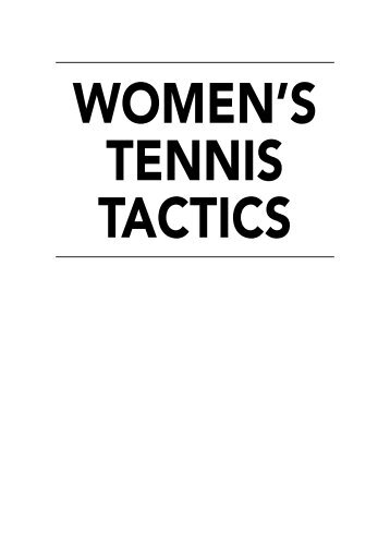 Antoun R. - Women's Tennis Tactics - 2007