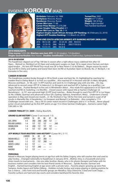2011 ATP World Tour Media Guide