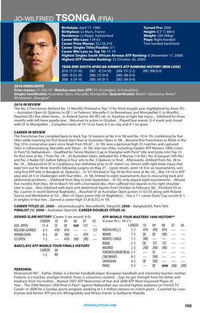 2011 ATP World Tour Media Guide