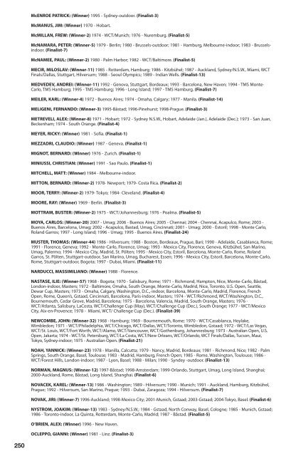 2011 ATP World Tour Media Guide