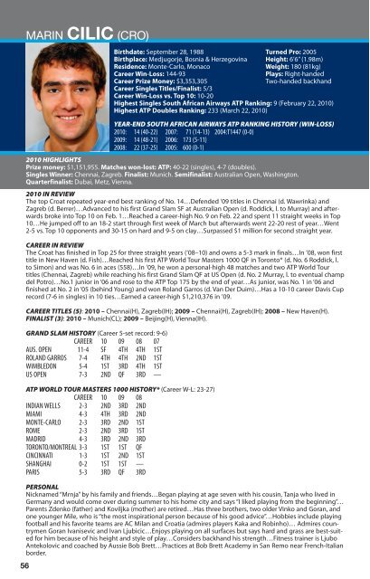 2011 ATP World Tour Media Guide