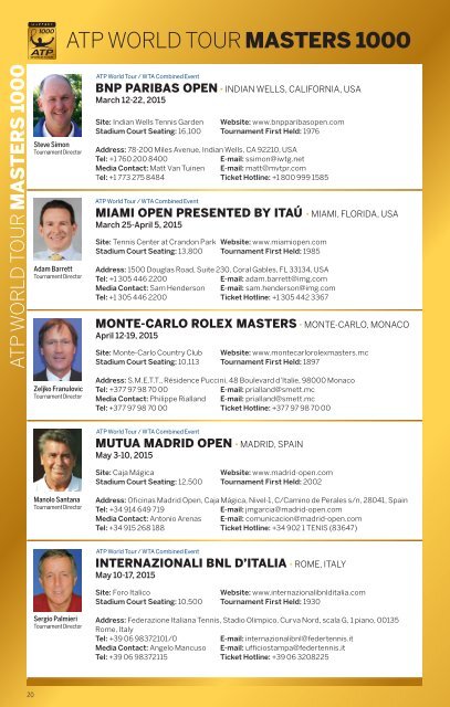 2015 ATP World Tour Media Guide