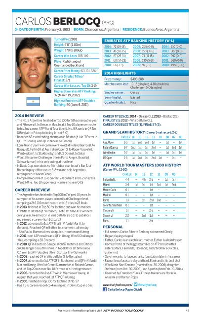 2015 ATP World Tour Media Guide