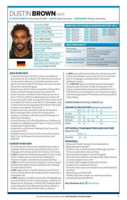 2015 ATP World Tour Media Guide