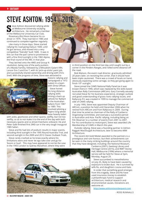 RallySport Magazine August 2016