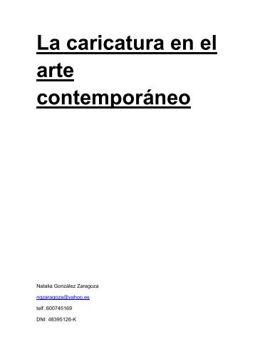 La caricatura en el arte contemporáneo - Eduinnova