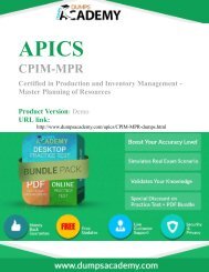 CPIM-MPR Exam Questions for Guaranteed Success