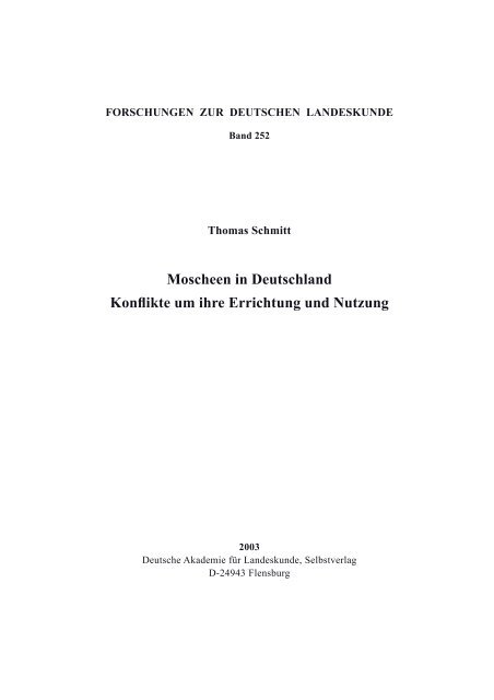 Moscheen in Deutschland Konflikte um ihre Errichtung und Nutzung