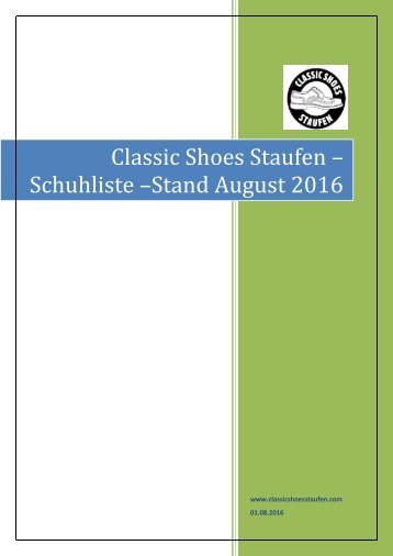 ClassicShoesStaufen-aktuelle-Schuhliste