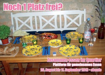 Postkarte "Zusammen essen im Quartier - Plattform für gemeinsames Essen"