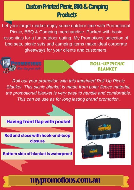Purchase Promotional Camping Products from My Promotions
