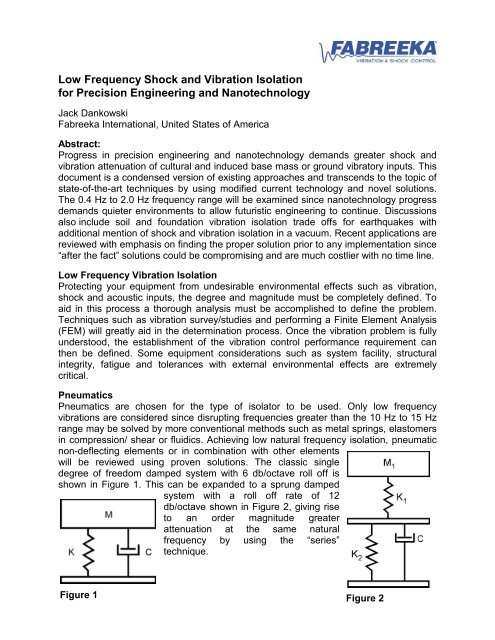 Low Frequency Shock and Vibration Isolation - Fabreeka