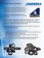 Isolation Washers & Bushings - Fabreeka