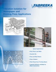 Vibration Isolation for Newspaper and Printing Press ... - Fabreeka