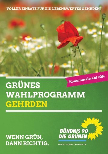 Grünes Wahlprogramm