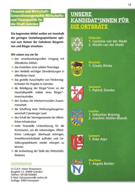 Grünes Wahlprogramm