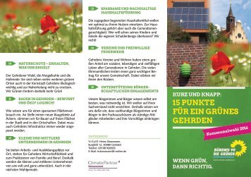 Grüne Gehrden Flyer