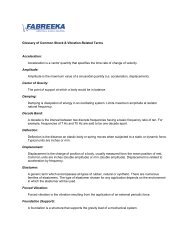 Glossary of Common Shock & Vibration-Related Terms -  fabreeka.de