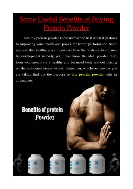 protein powder benefits