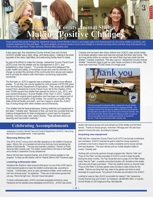 Jessamine Matters Newsletter Booklet 2016 flipbook